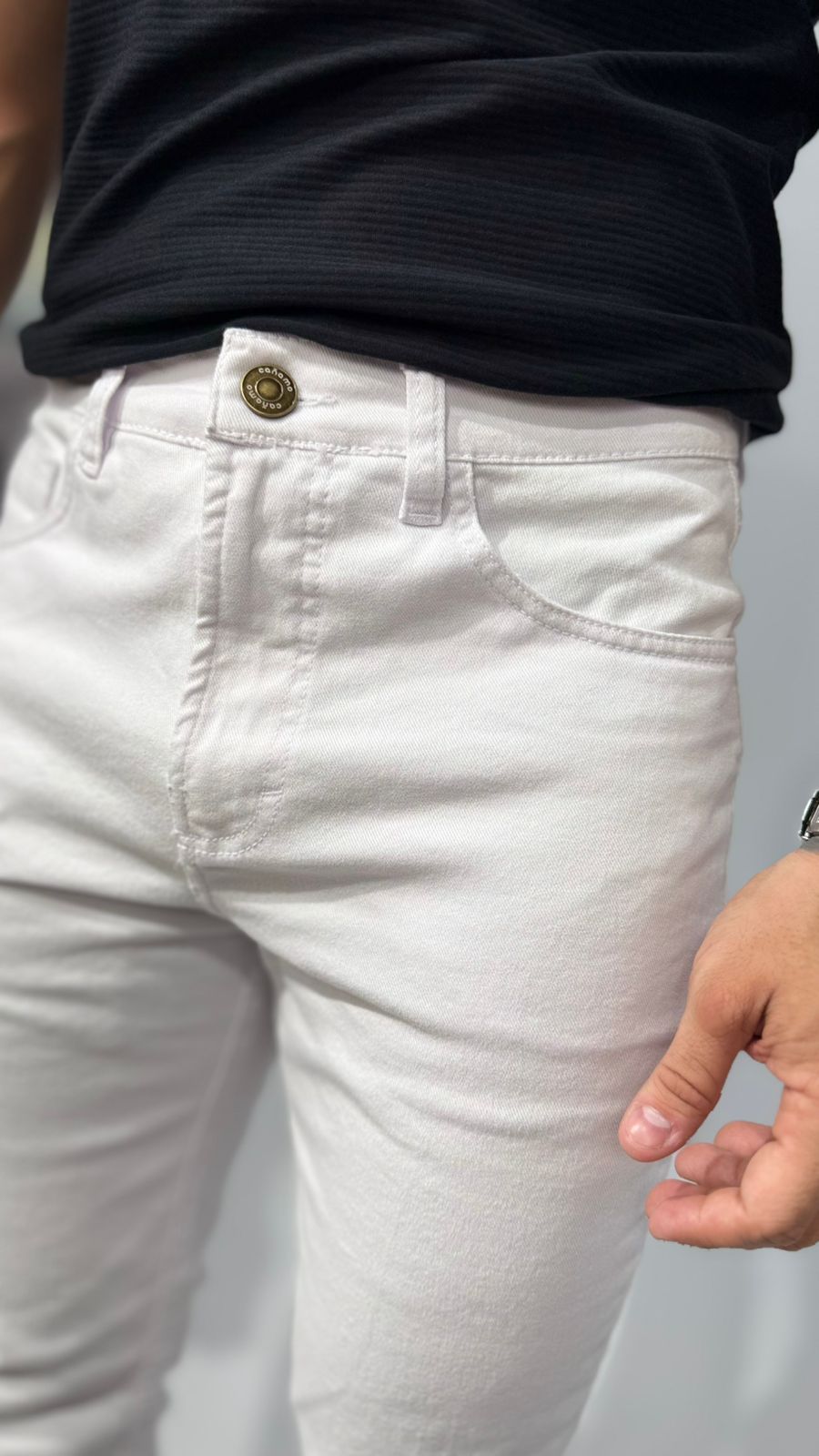 JEANS BLANCO DE HOMBRE CAÑAMO