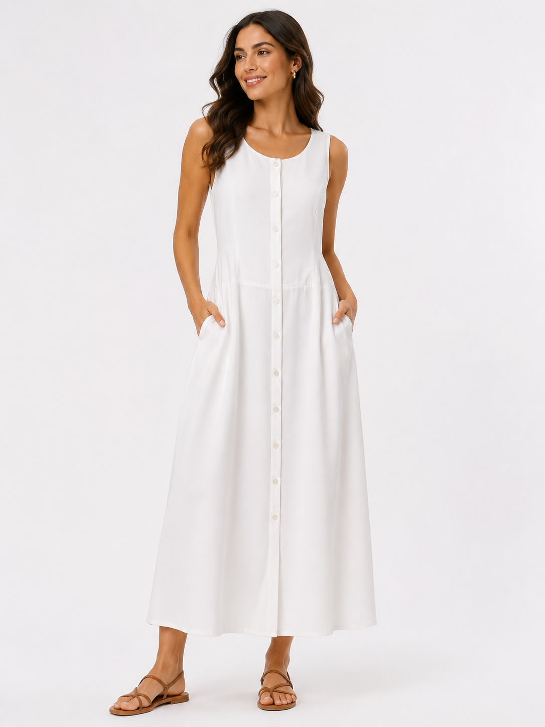 VESTIDO MAXI BLANCO CLASICO