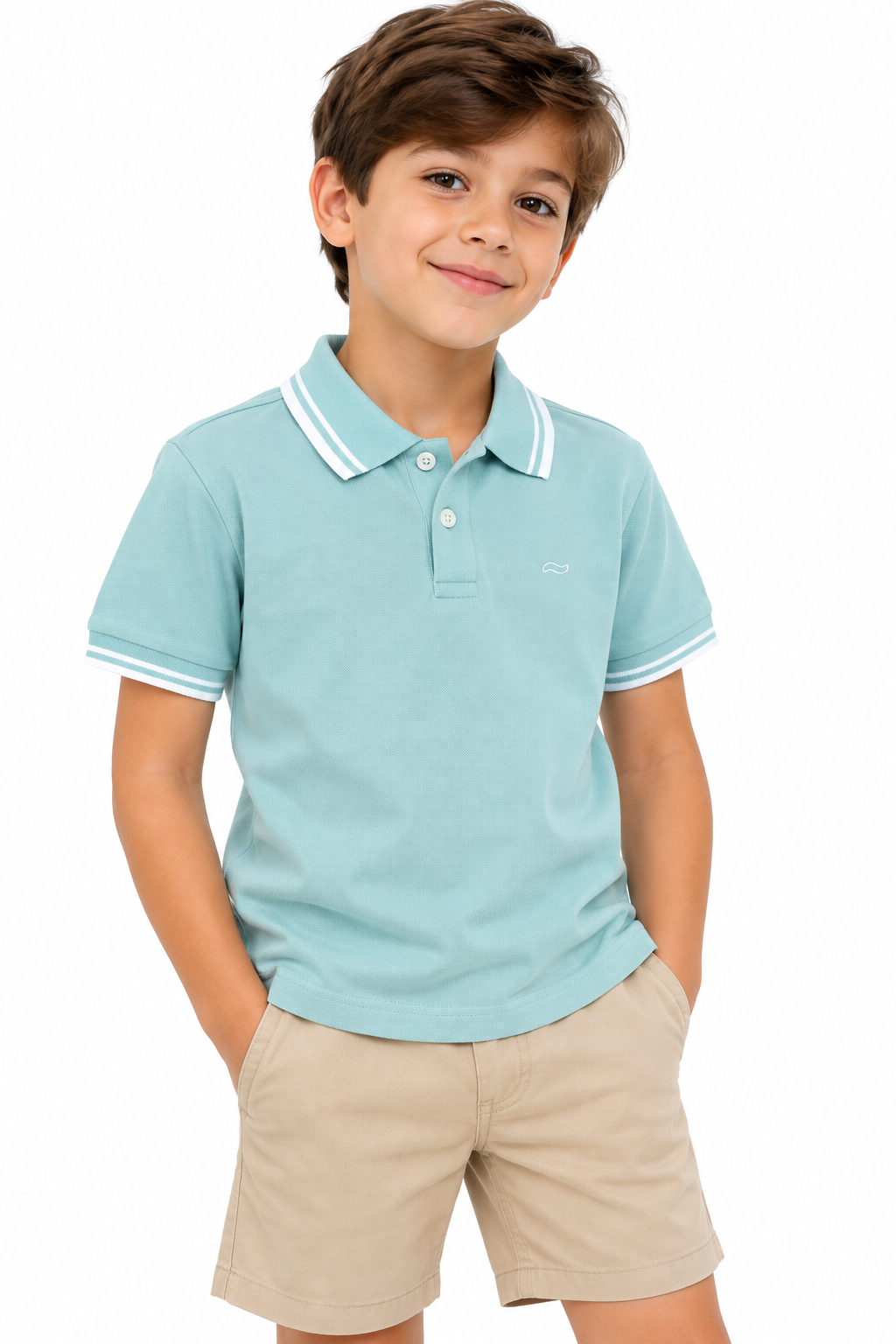 CAMISETA TIPO POLO VERDEAGUA