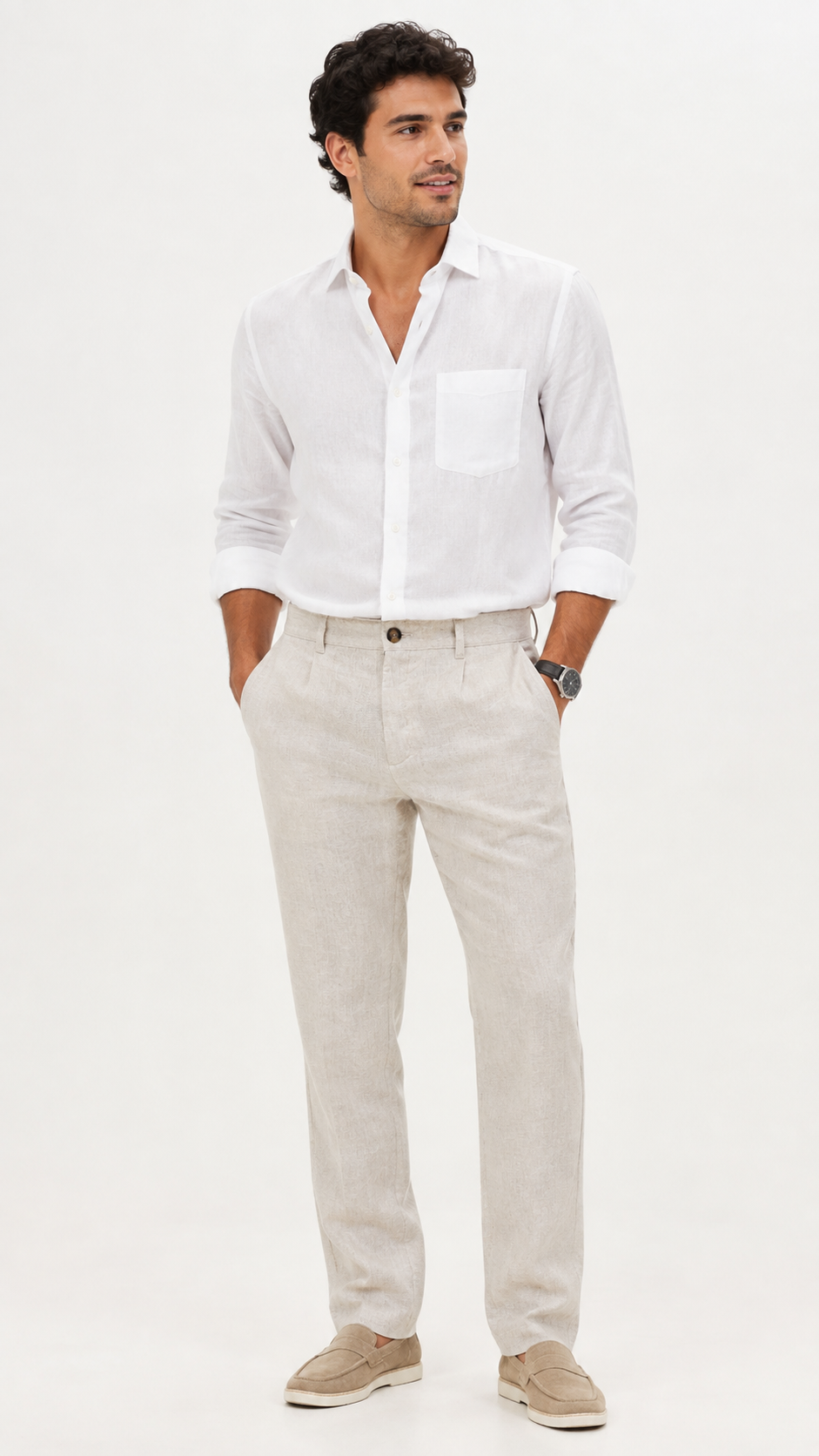 PANTALÓN EN LINO HOMBRE