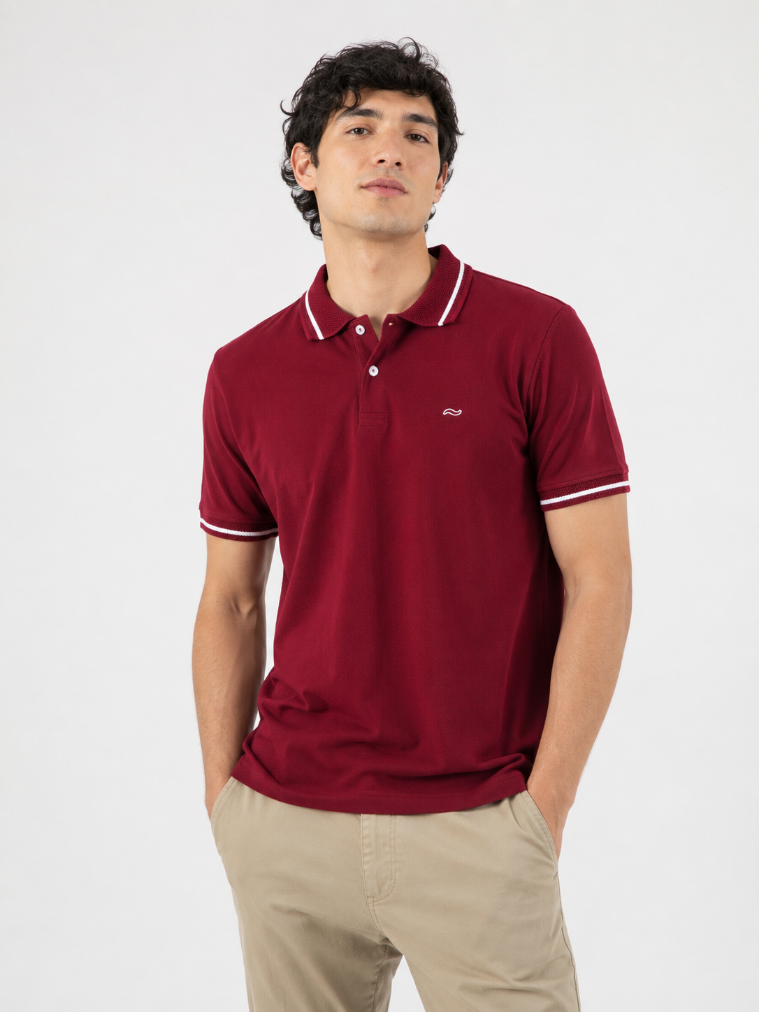 SUETER TIPO POLO VINOTINTO