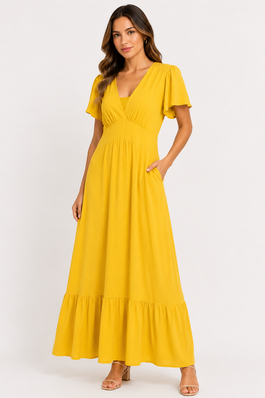 VESTIDO MAXI AMARILLO