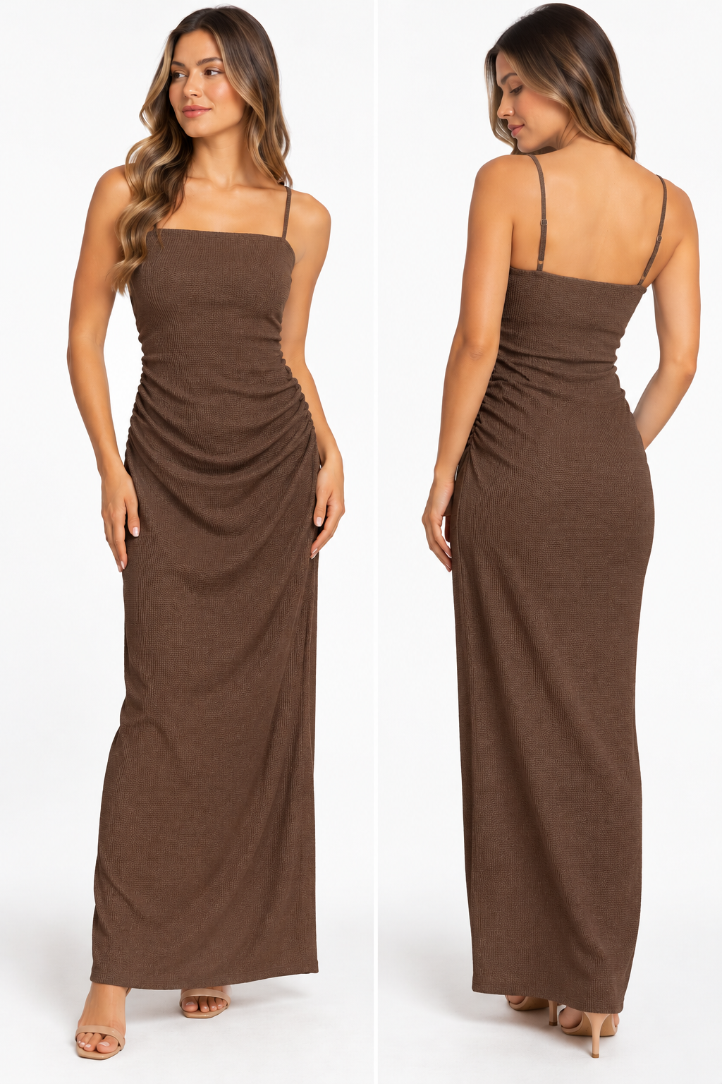VESTIDO LARGO MARRÓN