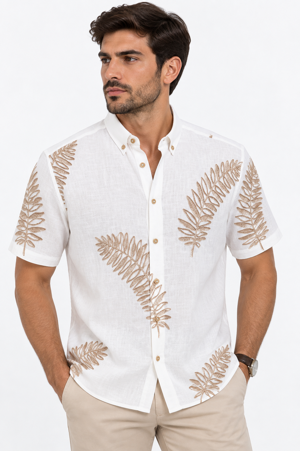 CAMISA LINO ESTAMPADA