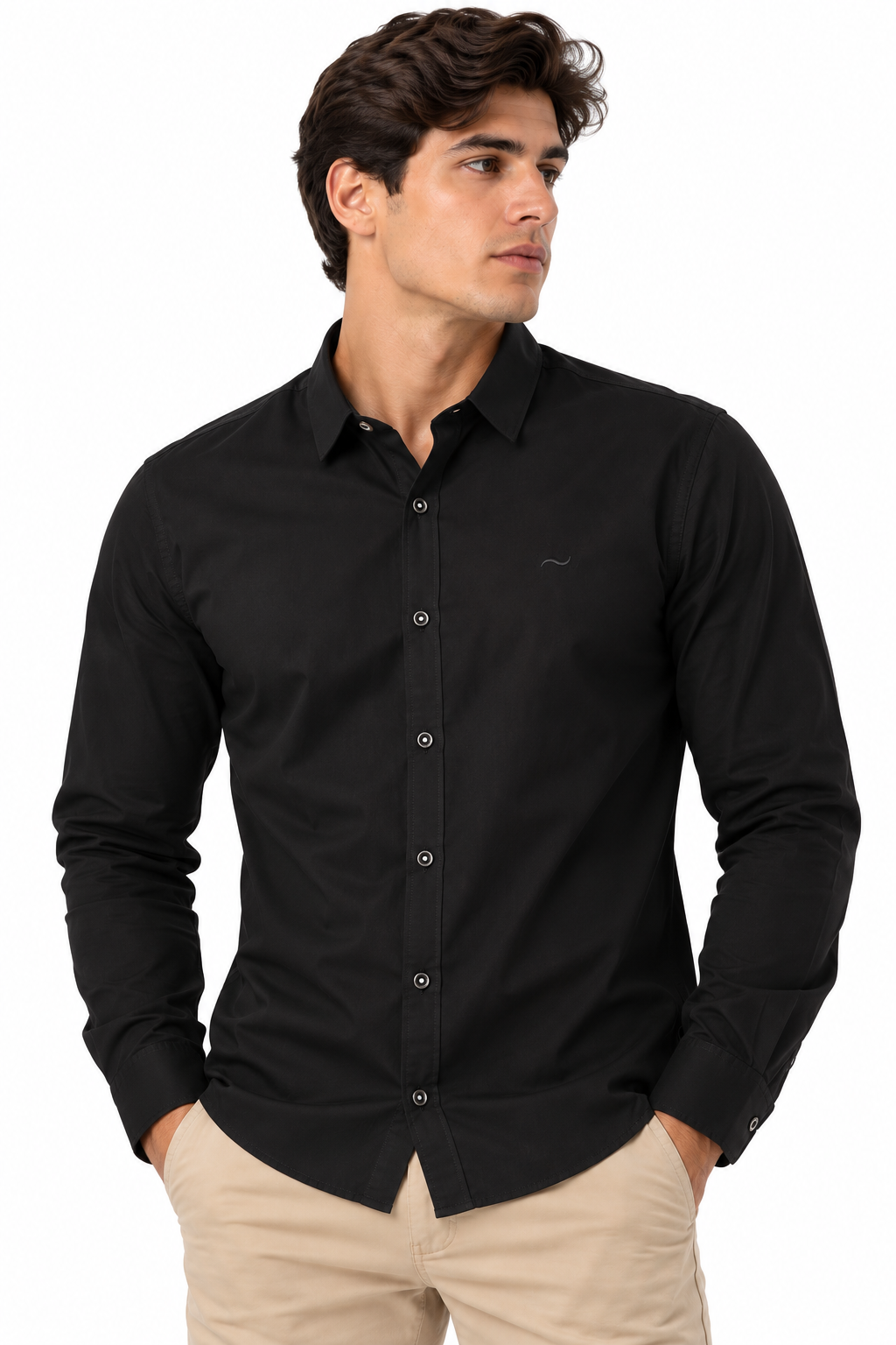 CAMISA M/L NEGRA