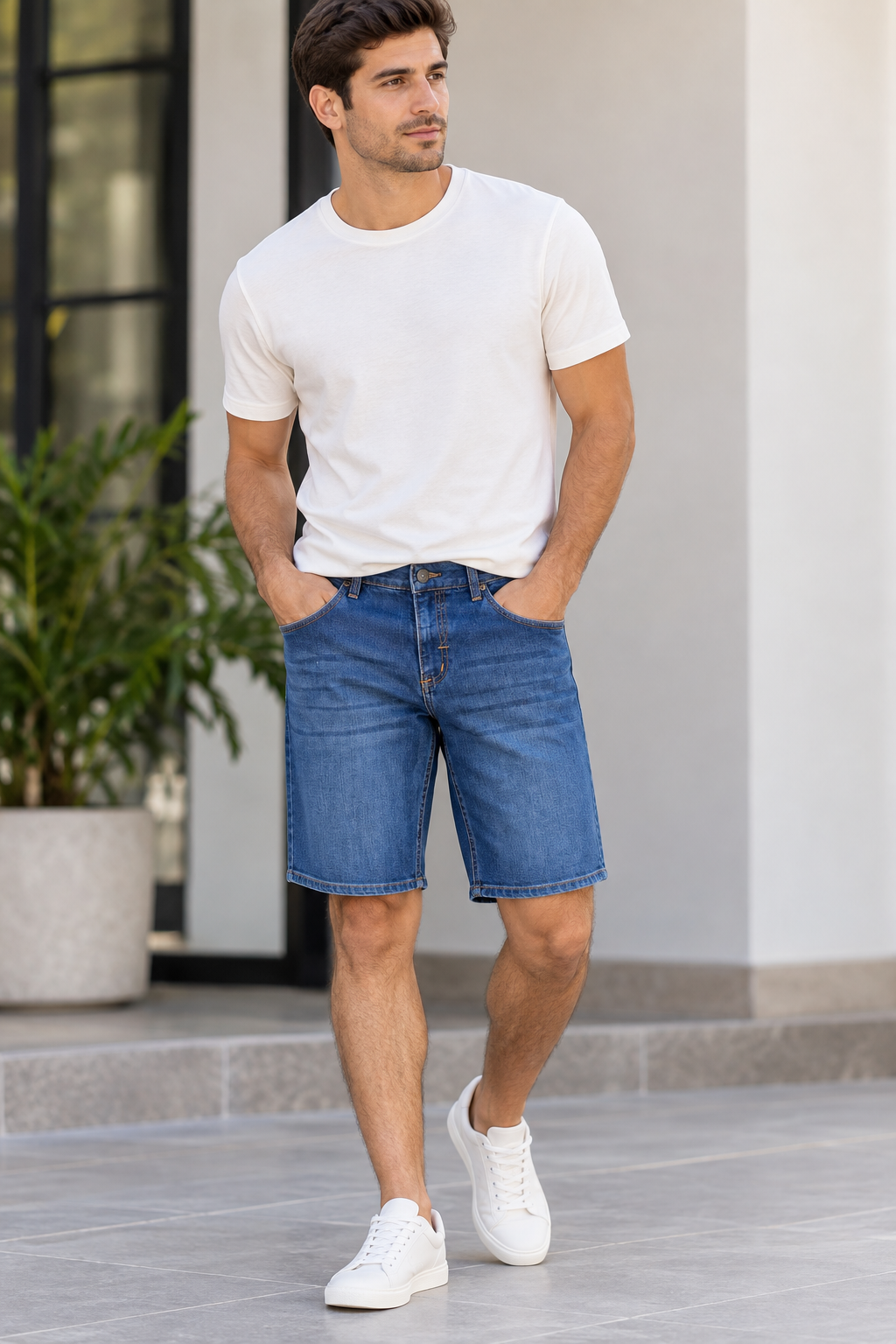 BERMUDA DENIM AZUL CLARO