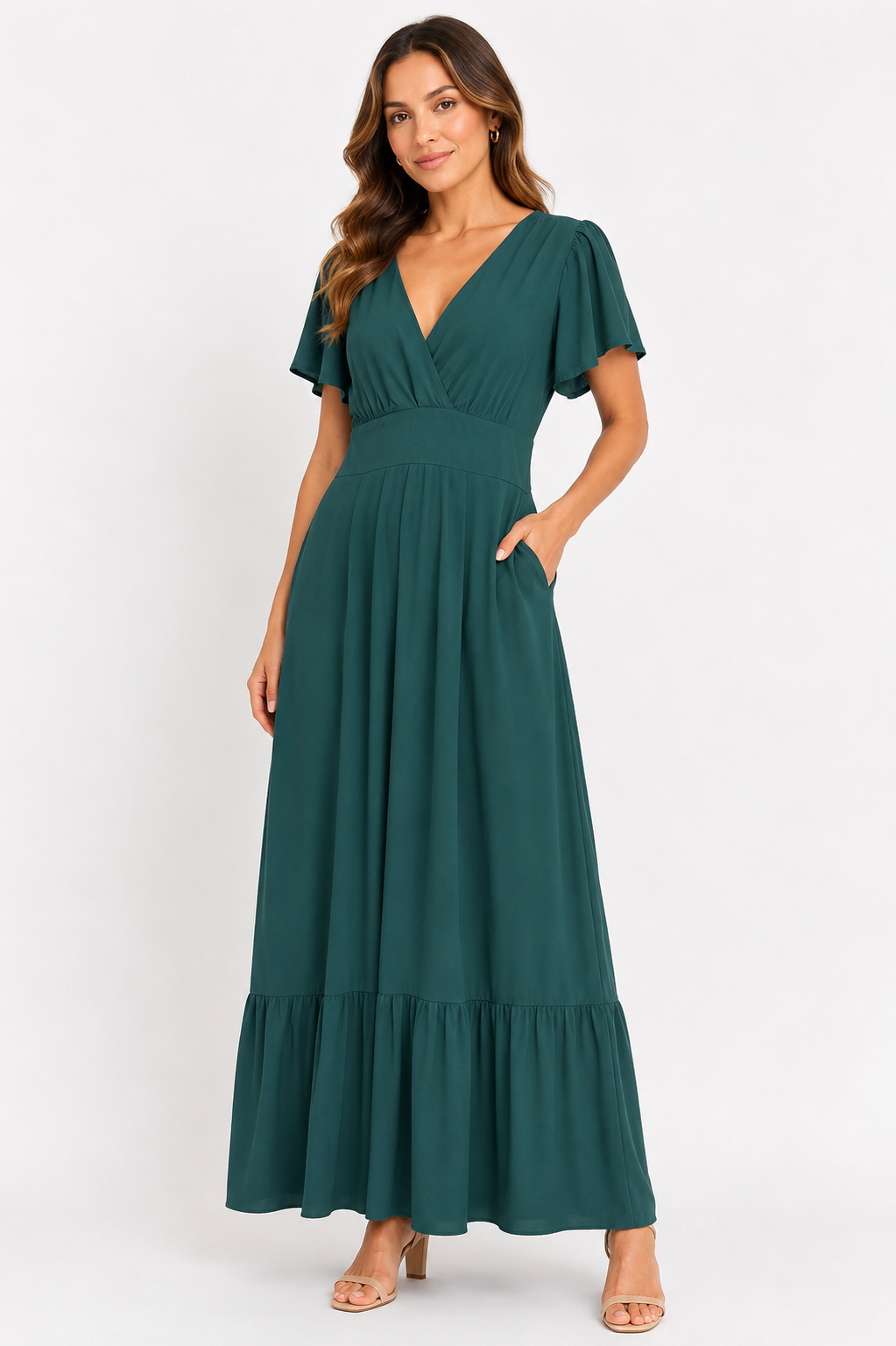 VESTIDO MAXI VERDE ESMERALDA