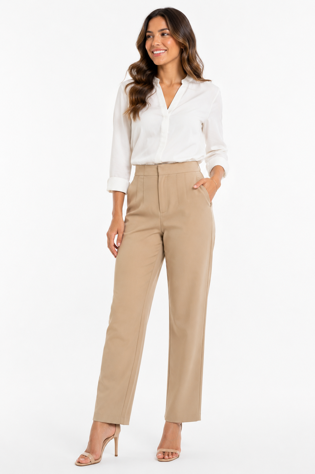 PANTALON BEIGE DAMA