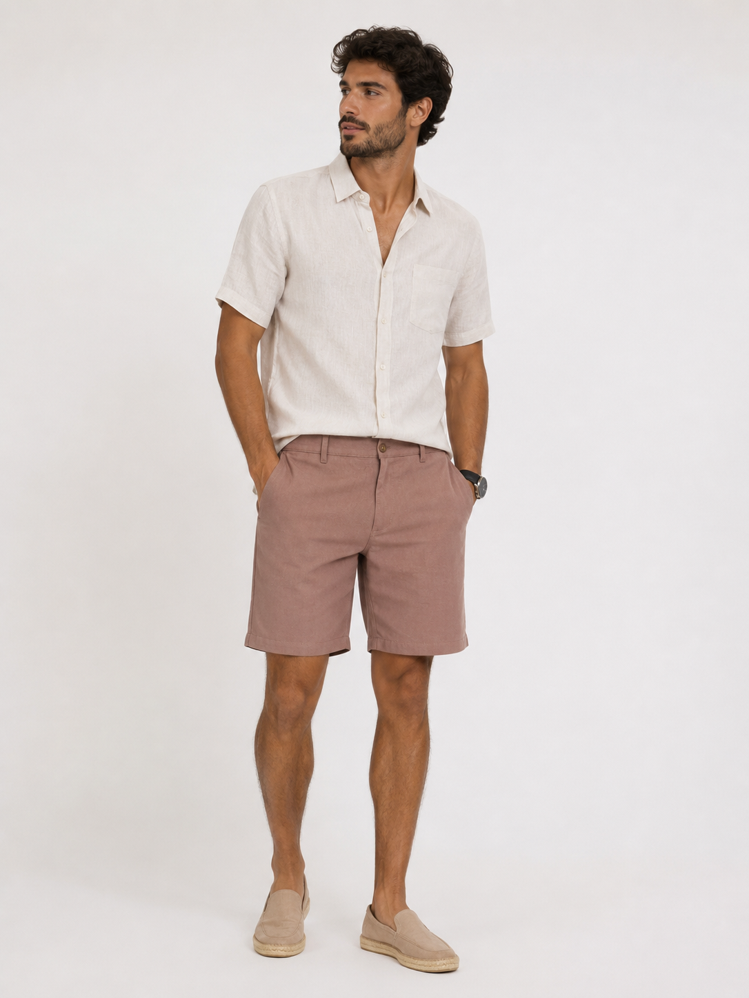 BERMUDA PARA HOMBRE ROSA VIEJO