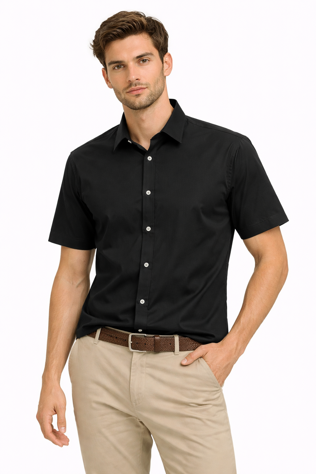 CAMISA M/C NEGRA