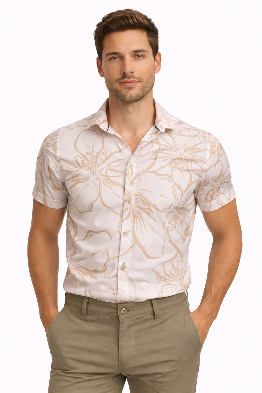 CAMISA DE LINO CON ESTAMPADO