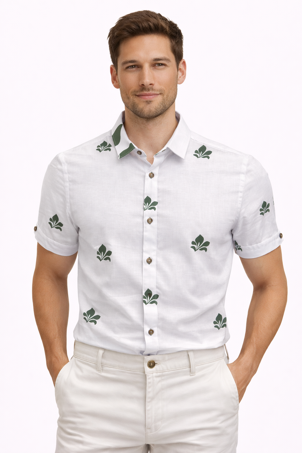 CAMISA DE LINO ESTAMPADA
