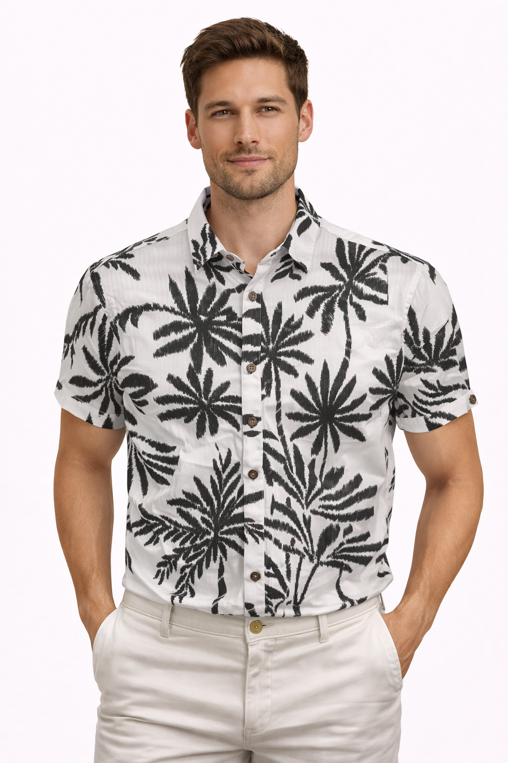 CAMISA DE LINO ESTAMPADA