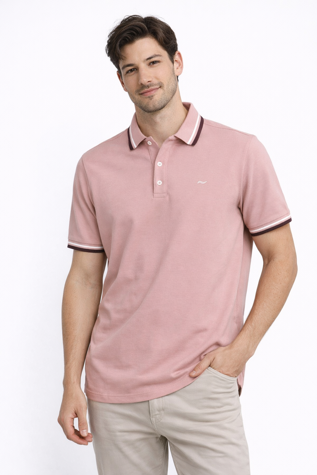 CAMISETA TIPO POLO PALO DE ROSA