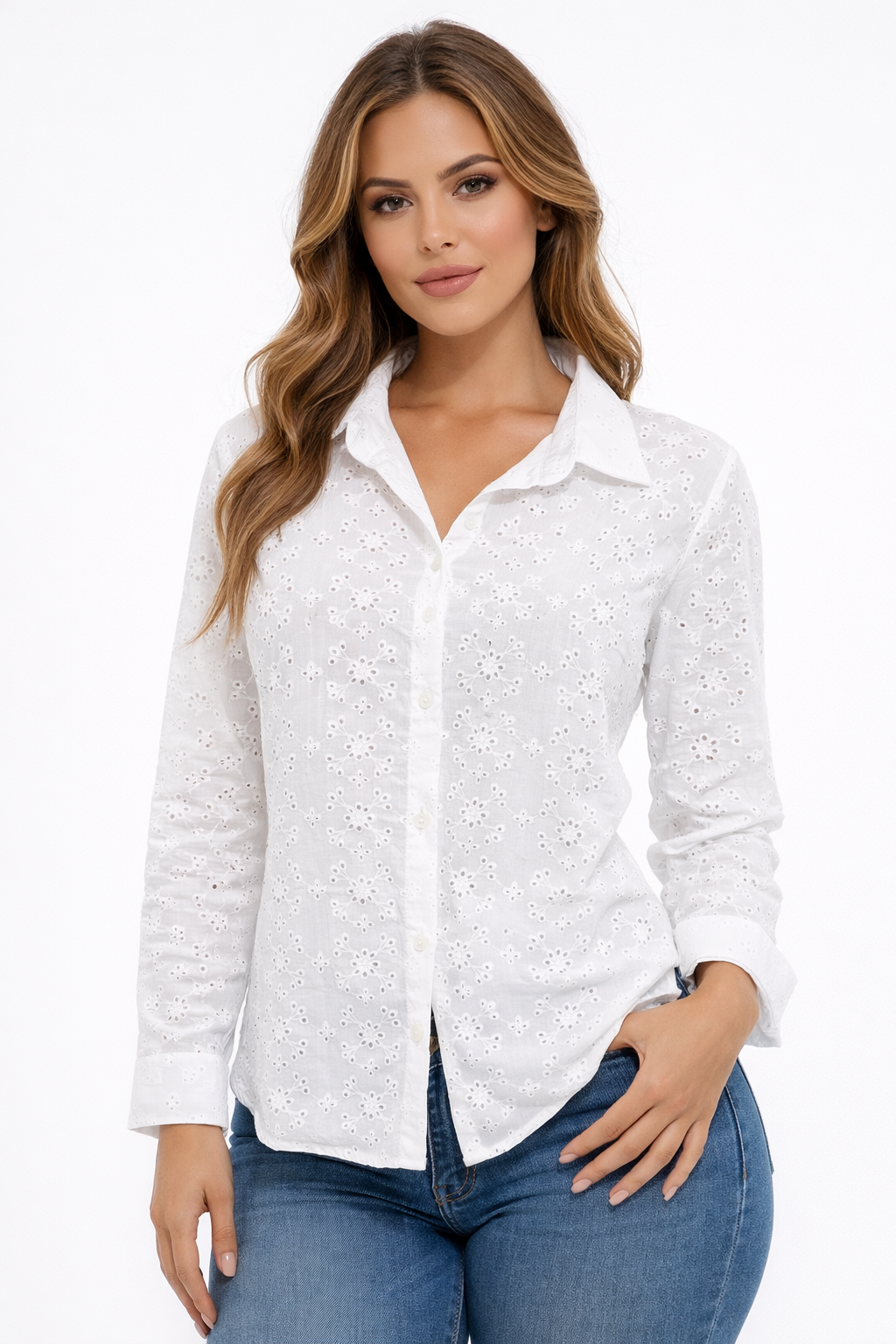 BLUSA M/L DE OJALILLO