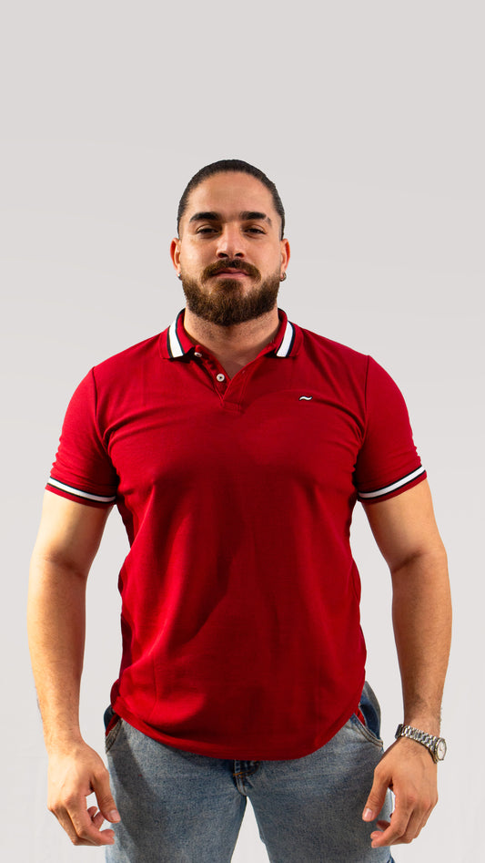 CAMISETA TIPO POLO ROJA