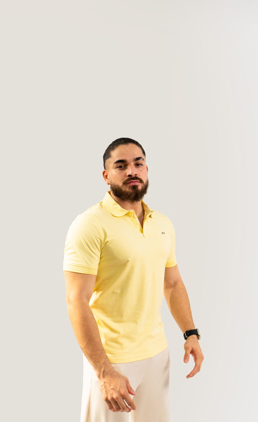 CAMISETA TIPO POLO AMARILLA