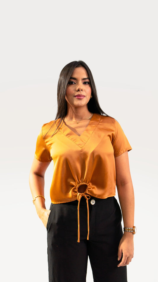 BLUSA MANGA CORTA CAÑAMO