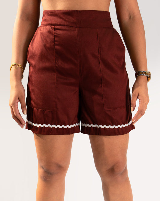 SHORT DE MUJER CAFE CAÑAMO