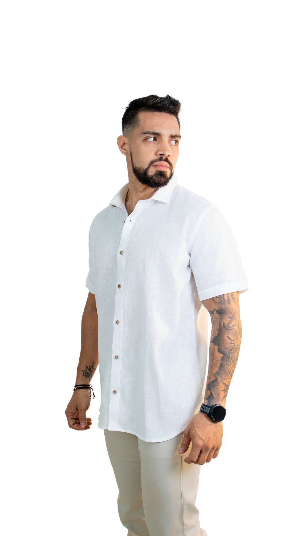 Camisa de Hombre en Lino – Blanca
