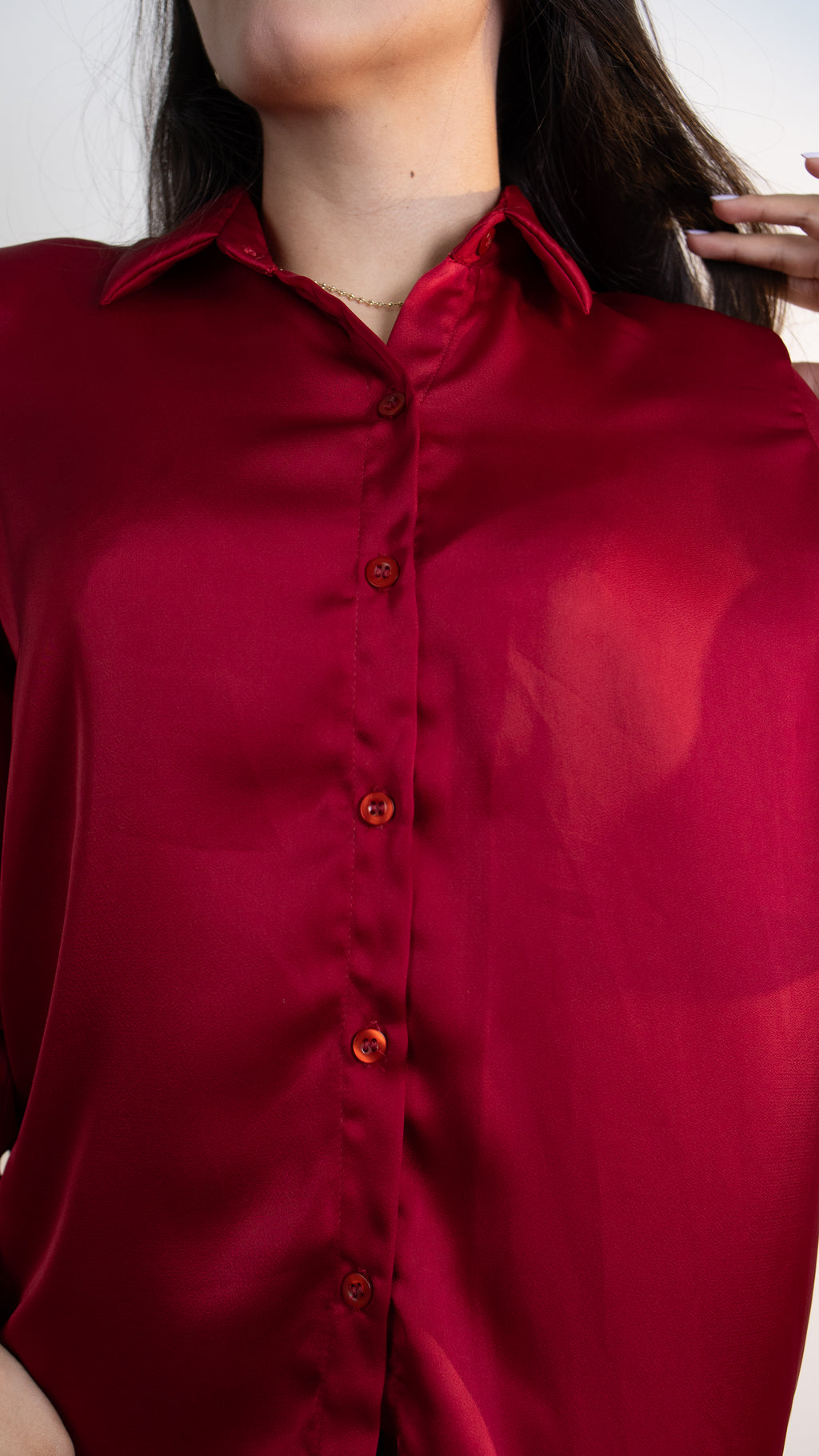 Blusa de Dama Manga Larga – Color Vino