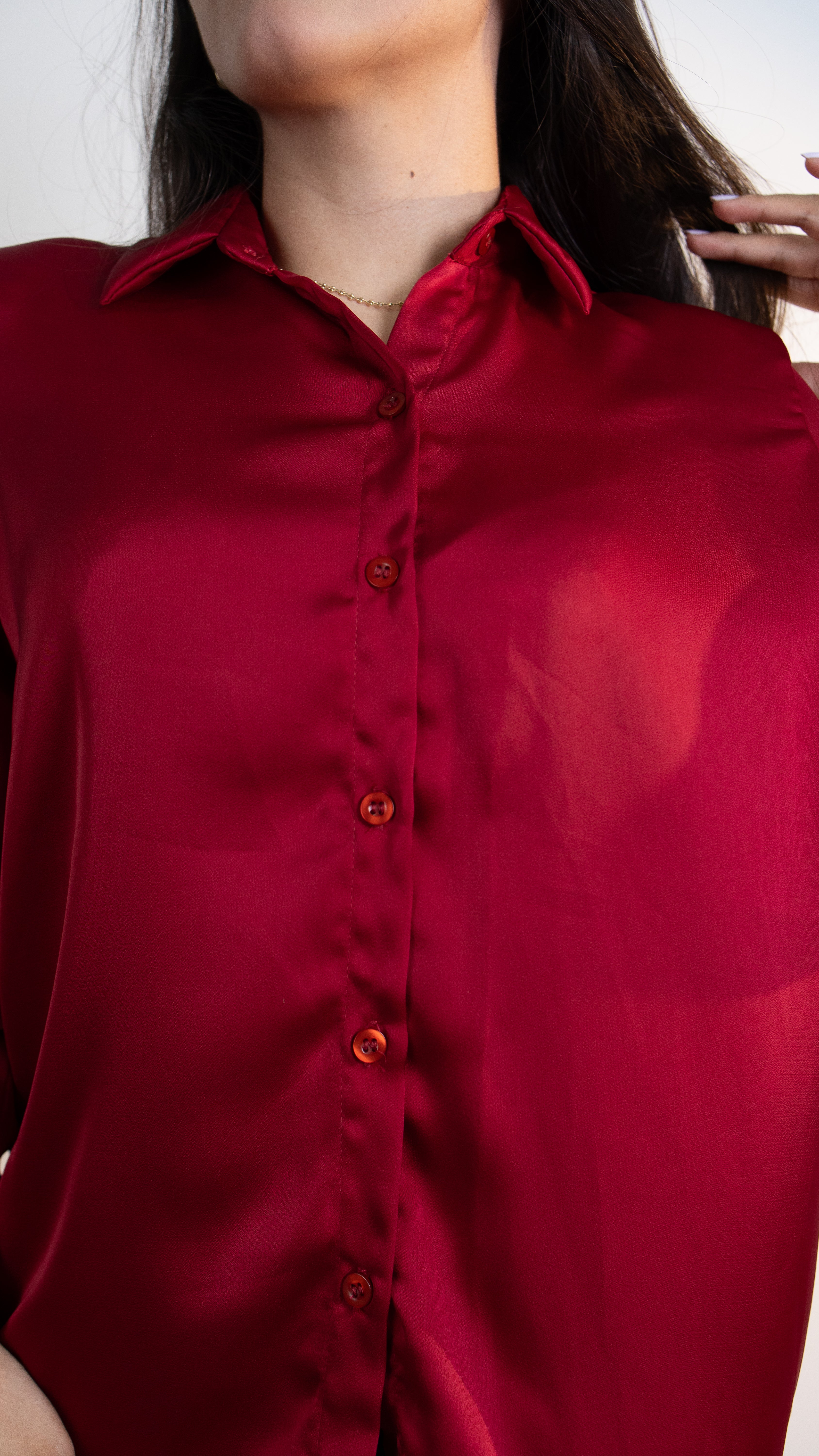 Blusa de Dama Manga Larga – Color Vino