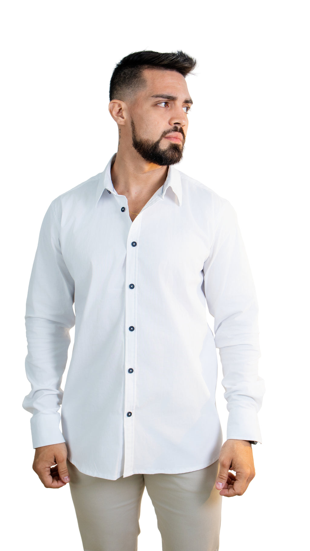 Camisa de Hombre Manga Larga – Blanca