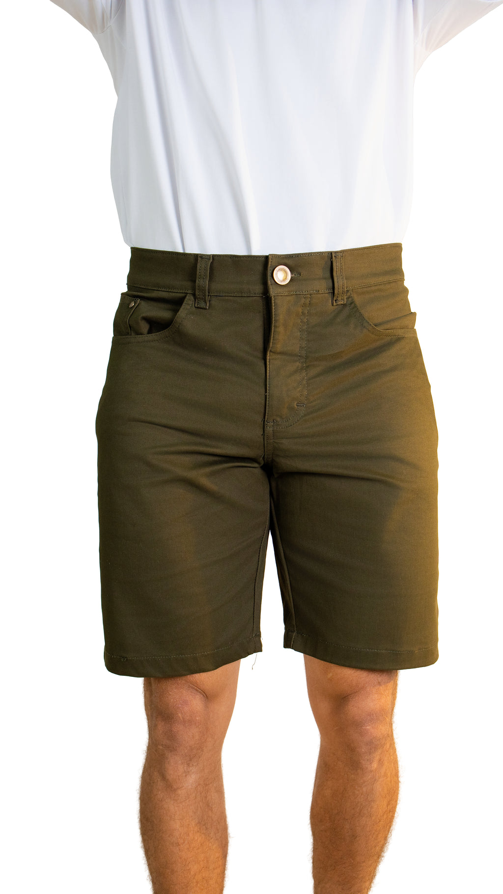 Bermuda de Hombre en Drill – Verde Oliva