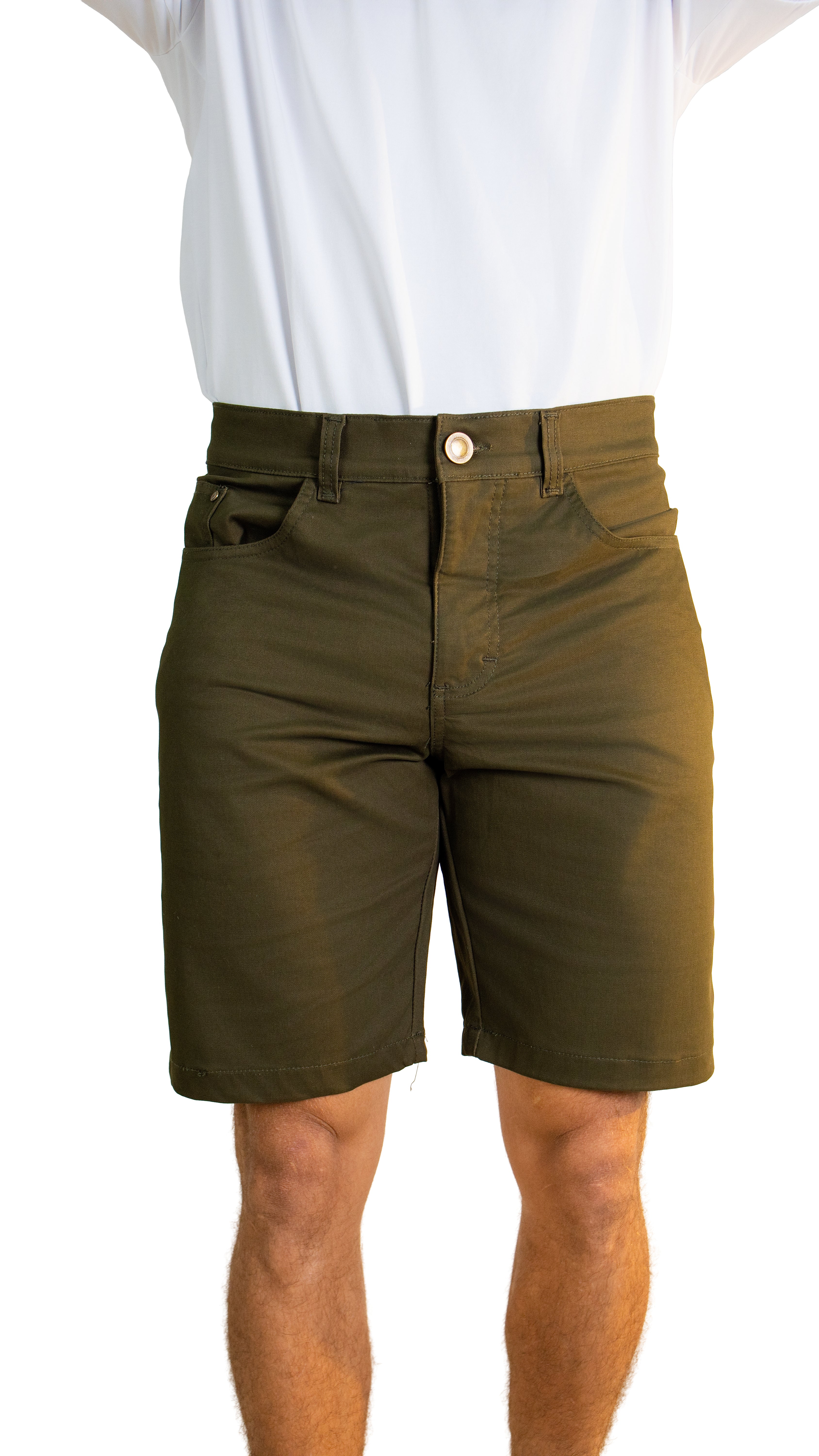 Bermuda de Hombre en Drill – Verde Oliva