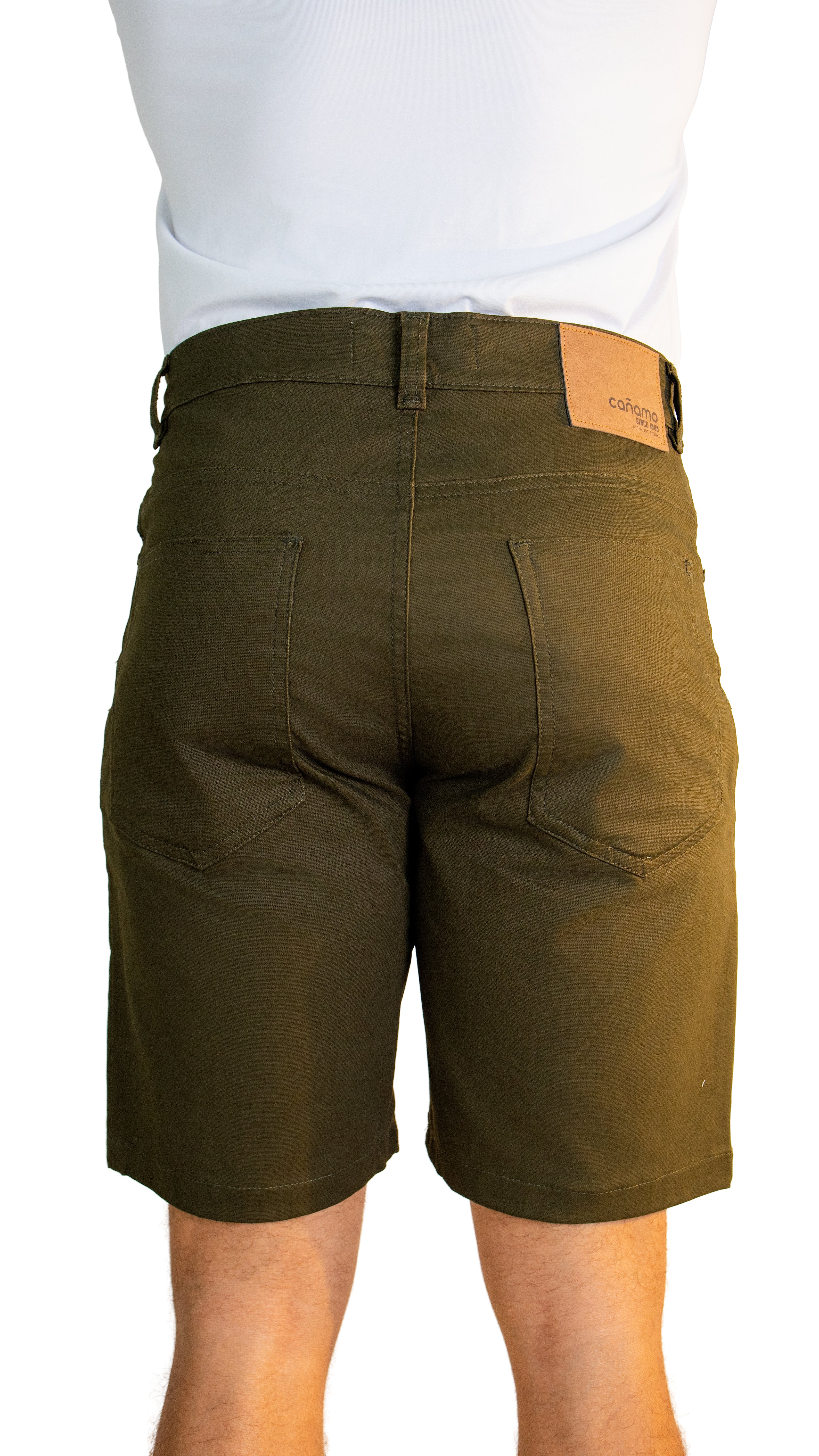 Bermuda de Hombre en Drill – Verde Oliva