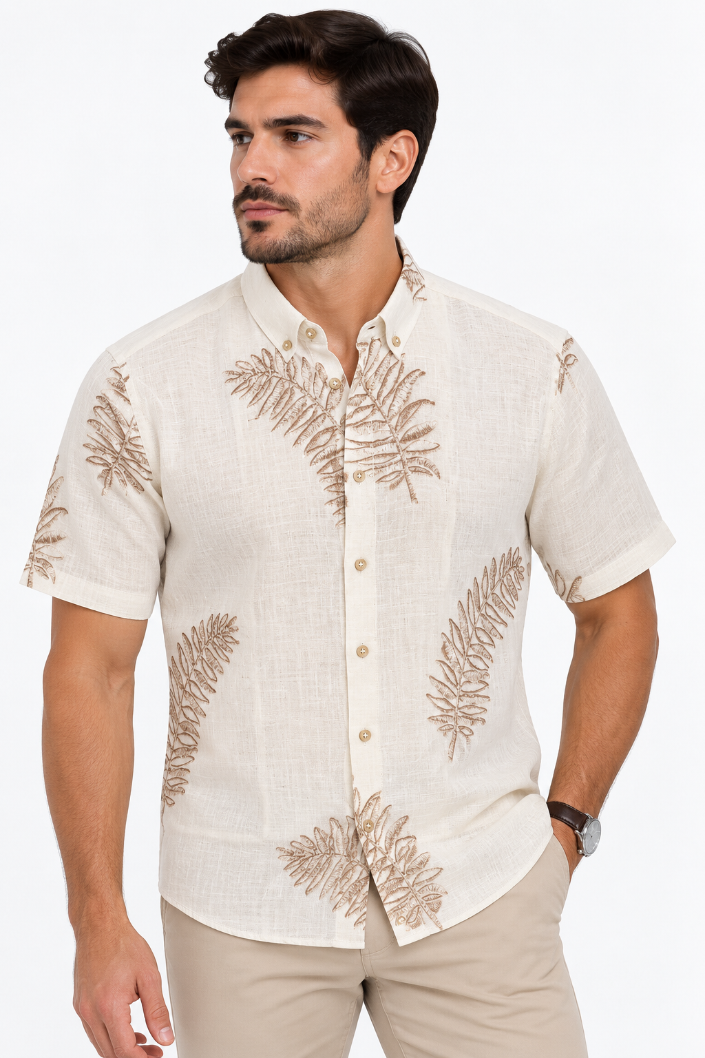CAMISA LINO ESTAMPADA