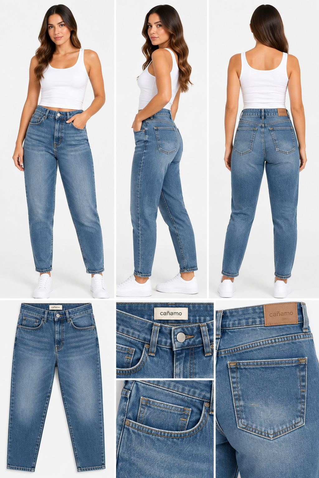 JEANS MOM AZUL