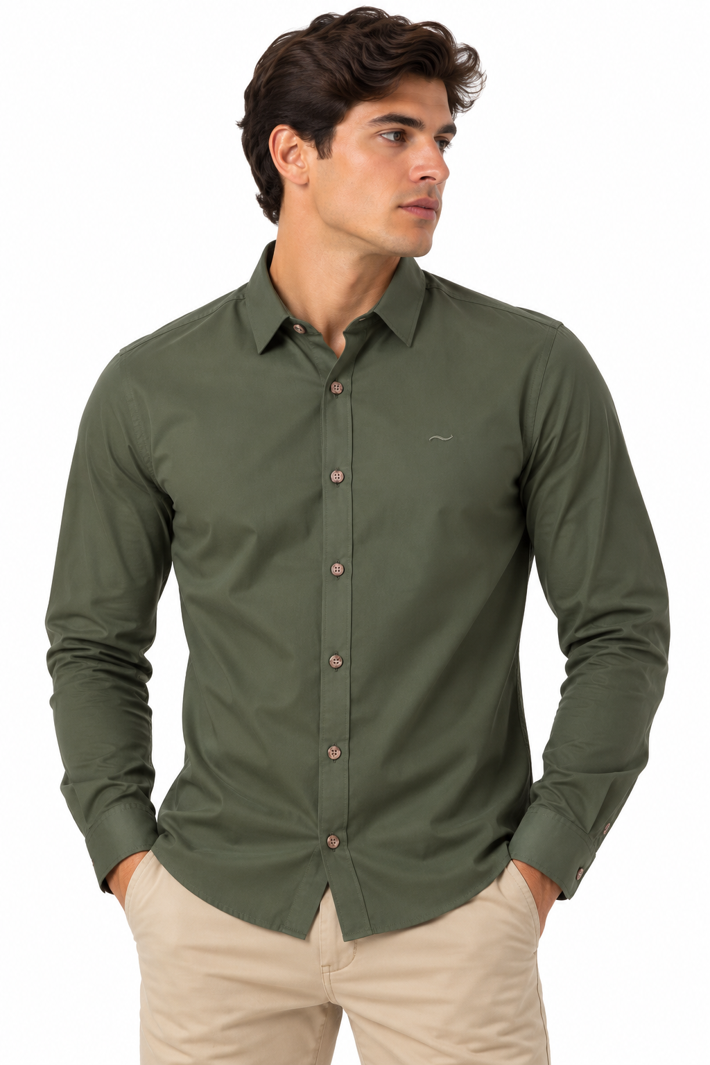 CAMISA M/L VERDE