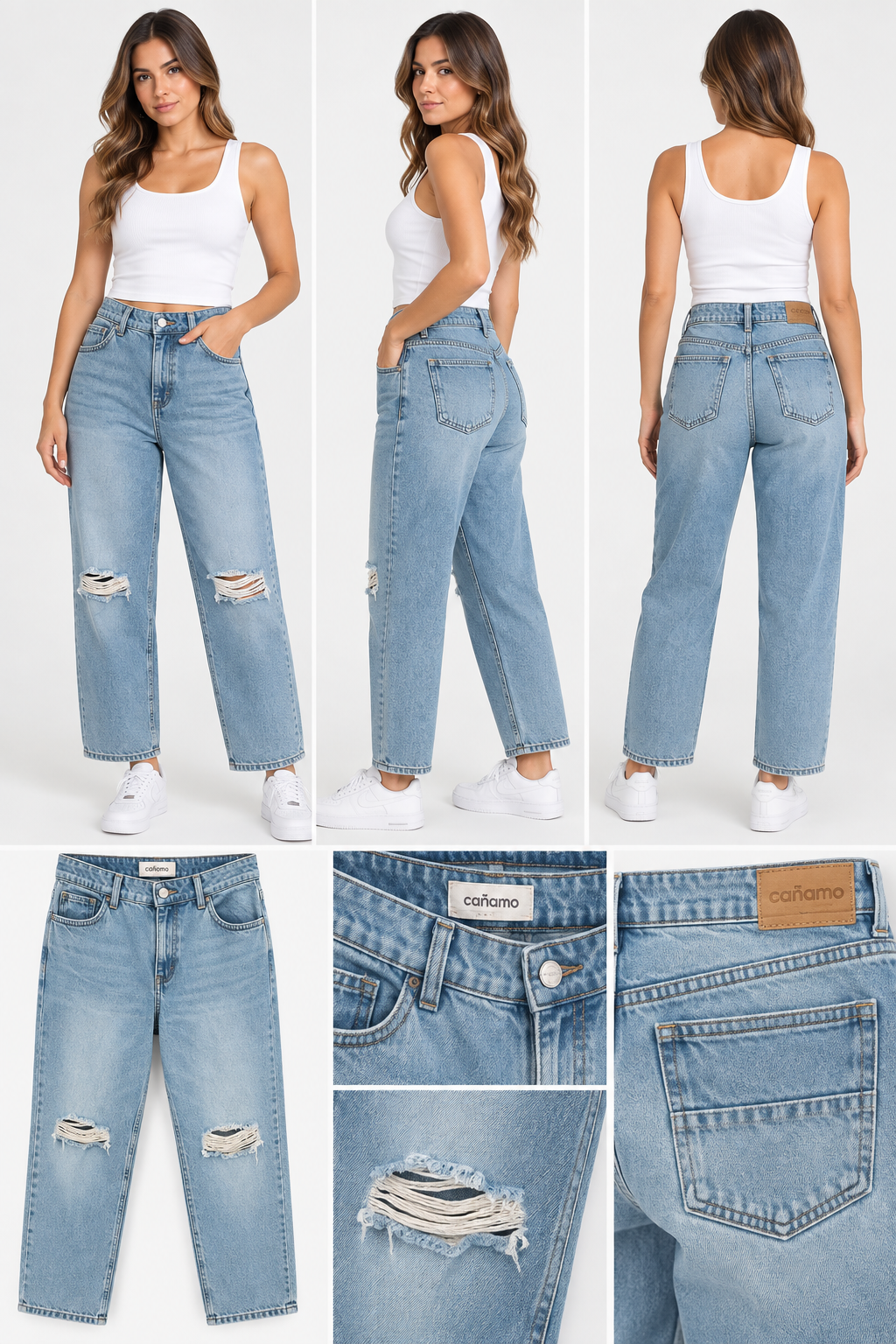 JEANS RASGADO AZUL CLARO