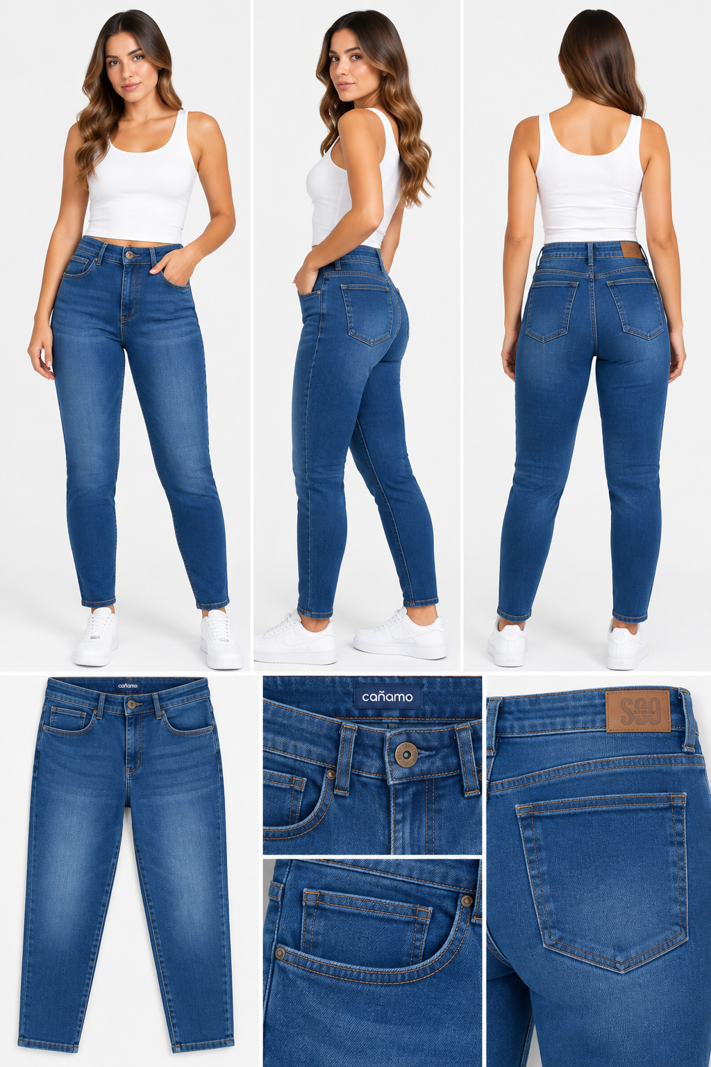 JEANS SKINNY AZUL