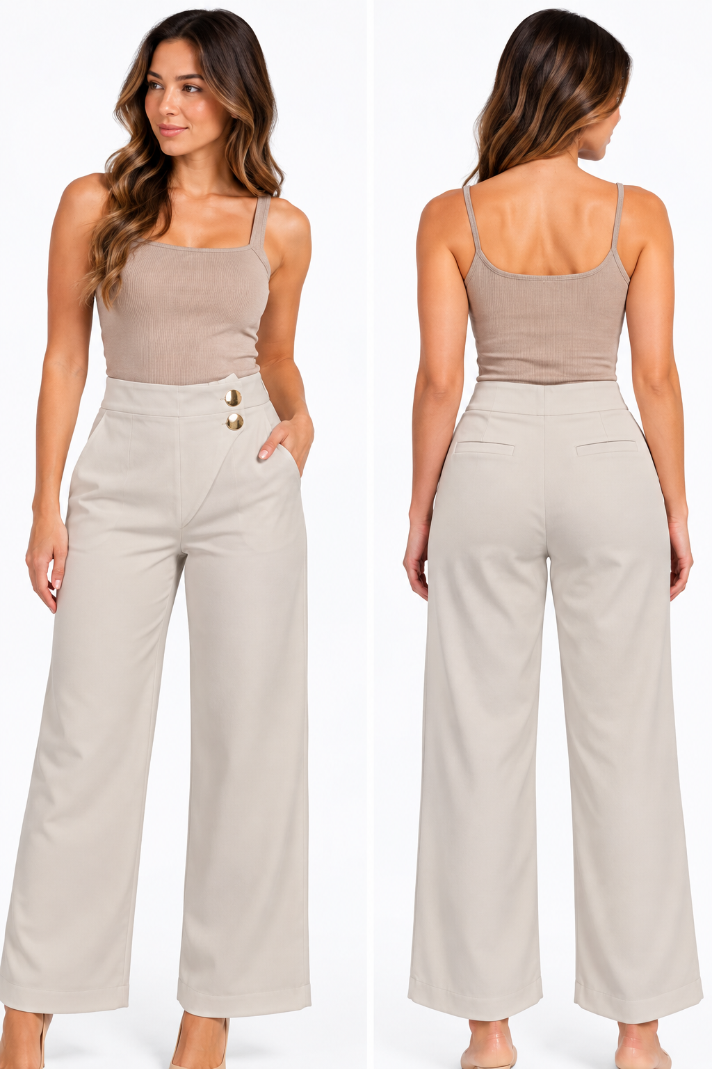 PANTALÓN PALAZZO BEIGE