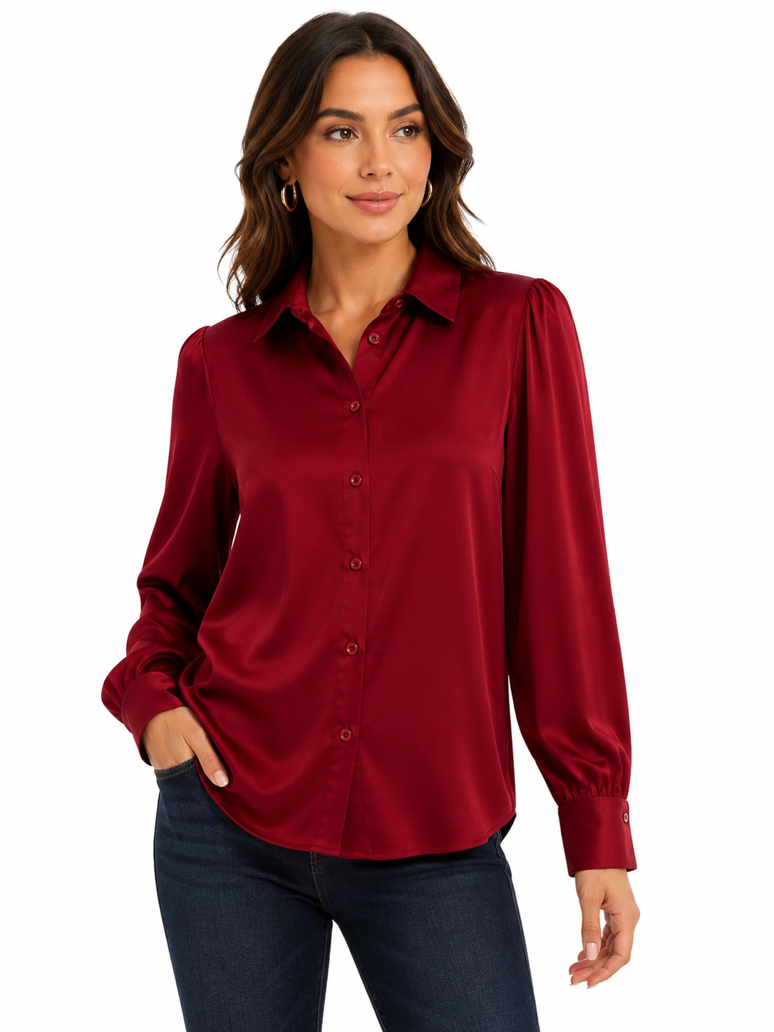 CAMISA DAMA MANGA LARGA