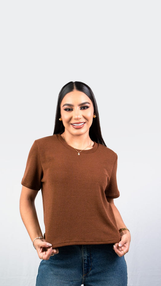 CAMISA BASICA DE MUJER CAÑAMO.
