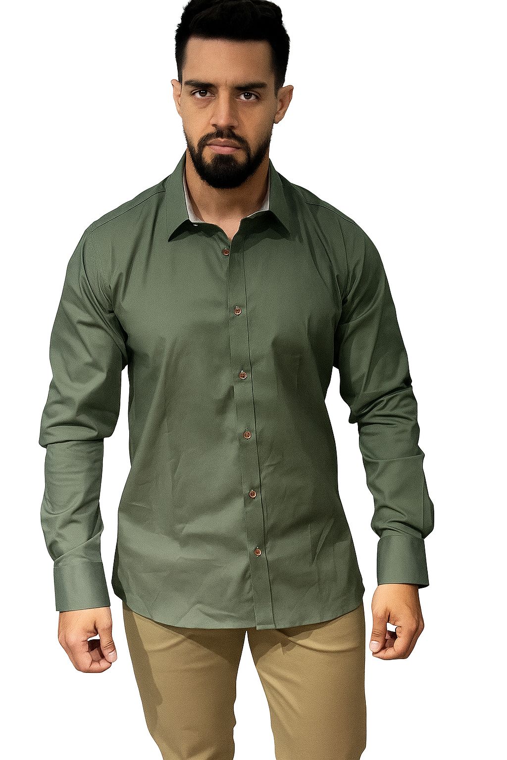 Camisa manga larga verde