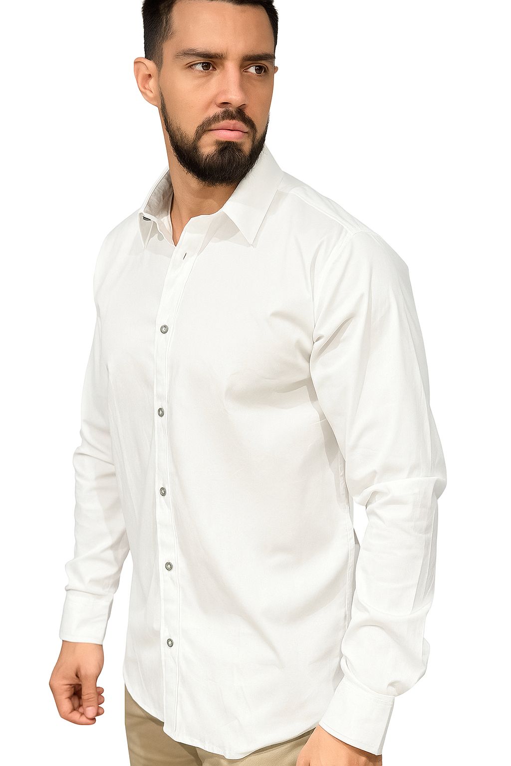 Camisa manga larga blanca cáñamo