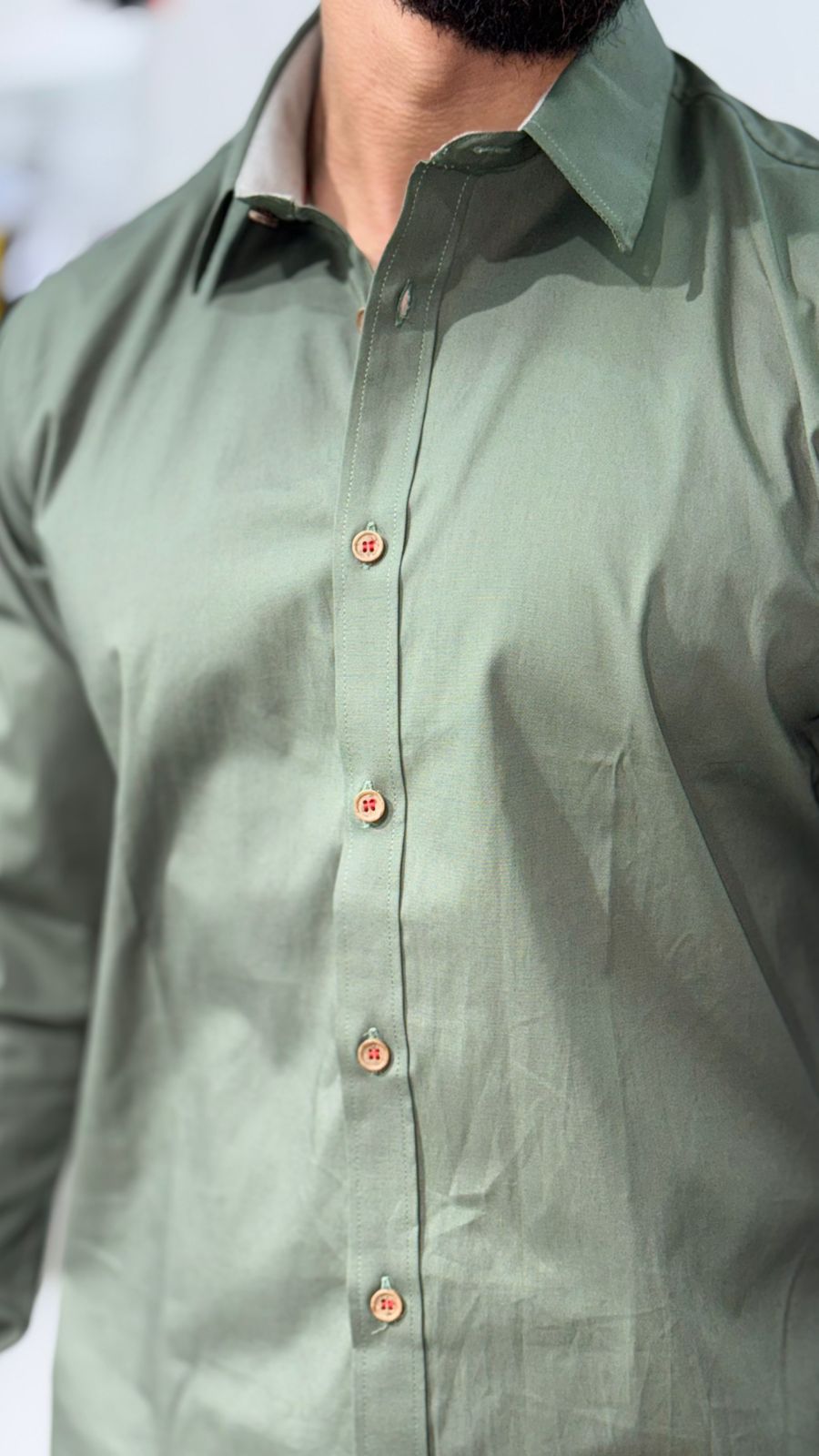 Camisa manga larga verde