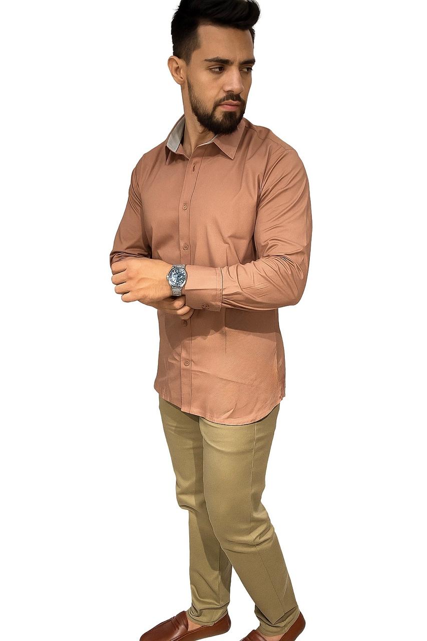 Camisa manga larga palo de rosa cáñamo