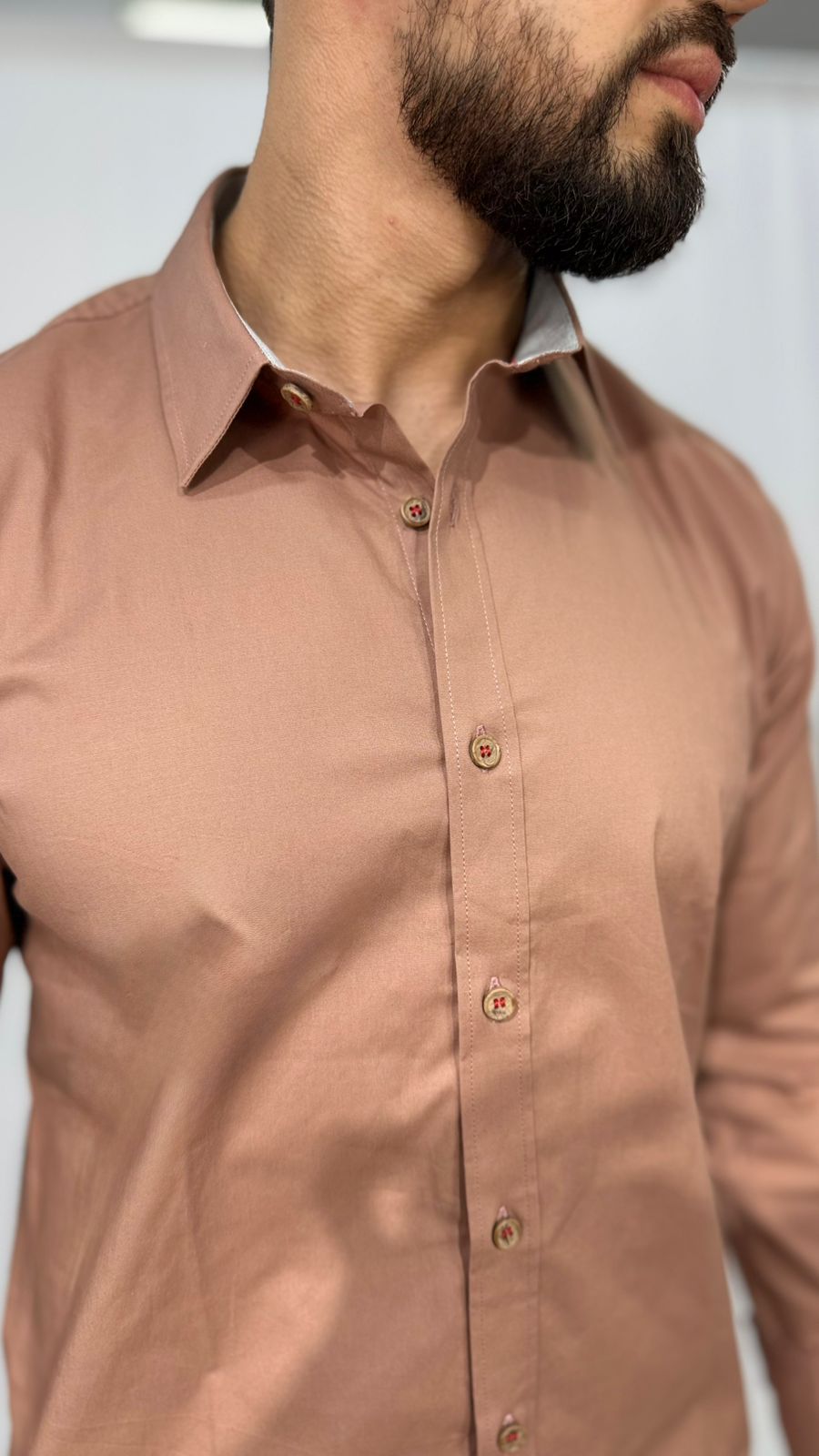 Camisa manga larga palo de rosa cáñamo