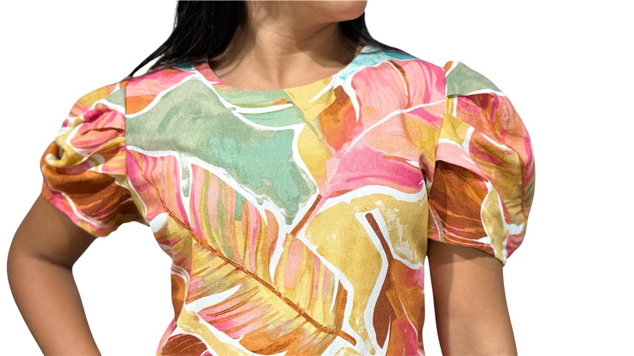 VESTIDO DE MUJER CAÑAMO NARANJA