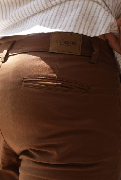 PANTALON DRIL MARRON CAÑAMO